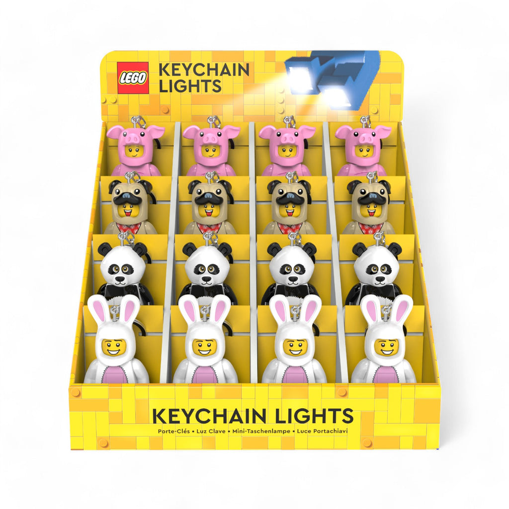 LEGO® Minifigures™ Keychain Light CDU – 16 Piece Animals Assortment