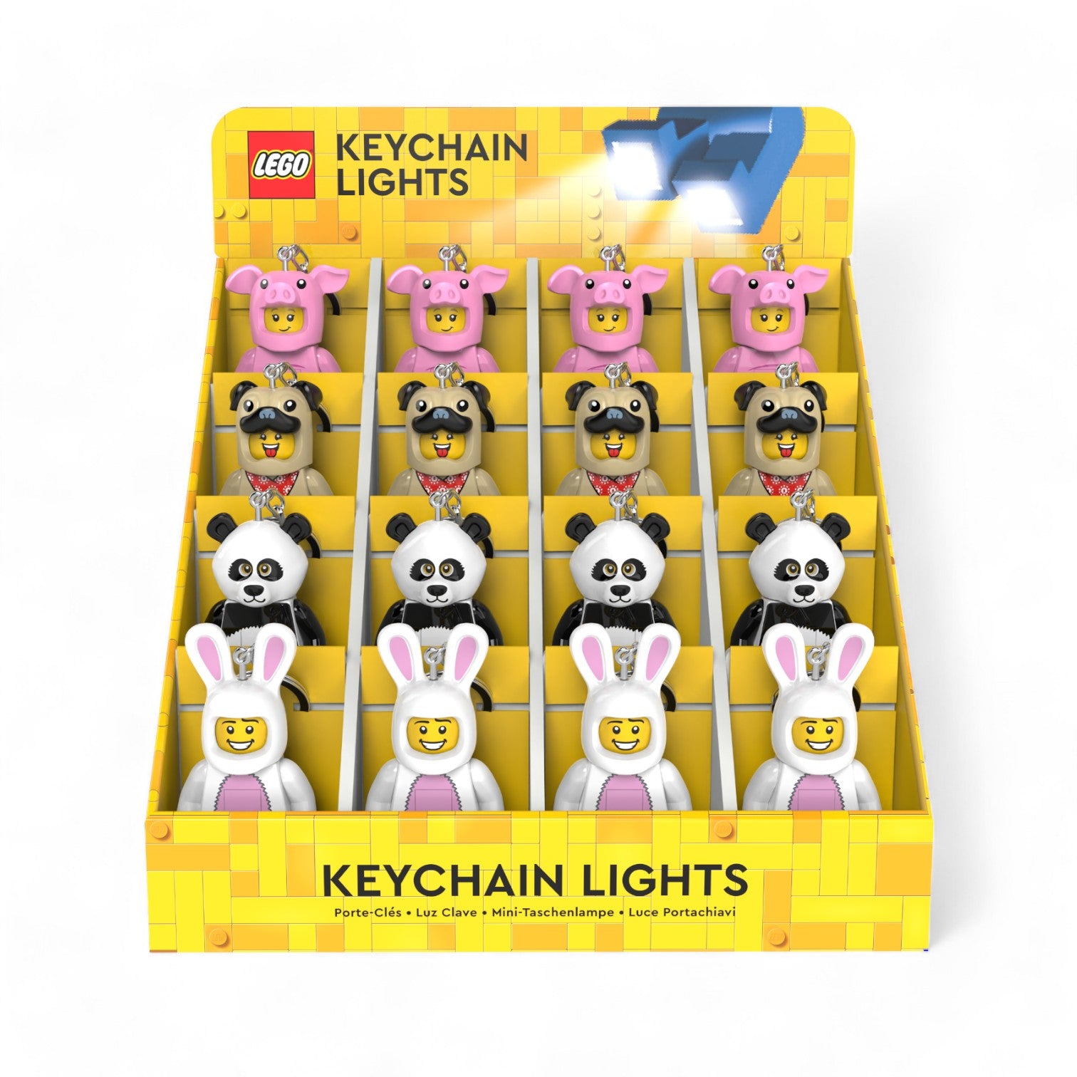 LEGO® Minifigures™ Keychain Light CDU – 16 Piece Animals Assortment