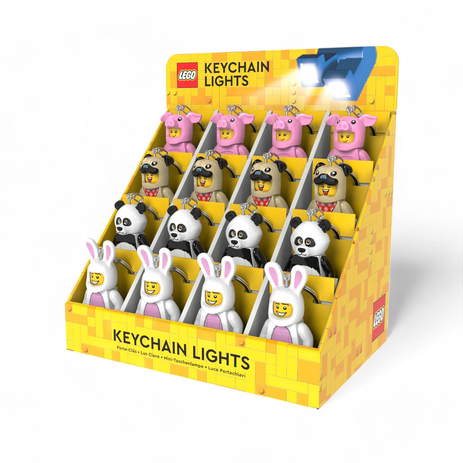 LEGO® Minifigures™ Keychain Light CDU – 16 Piece Animals Assortment