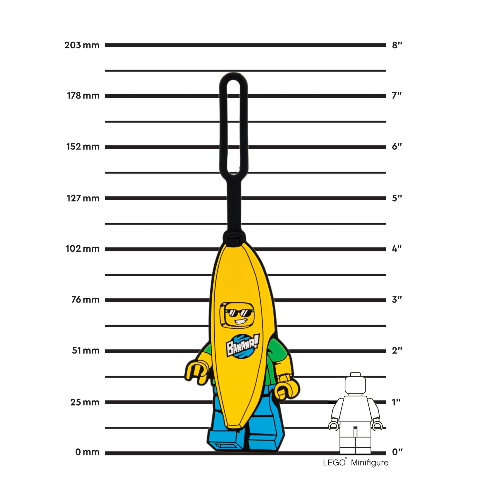 LEGO ICONIC BANANA GUY SILICONE BAG TAG - SMALL