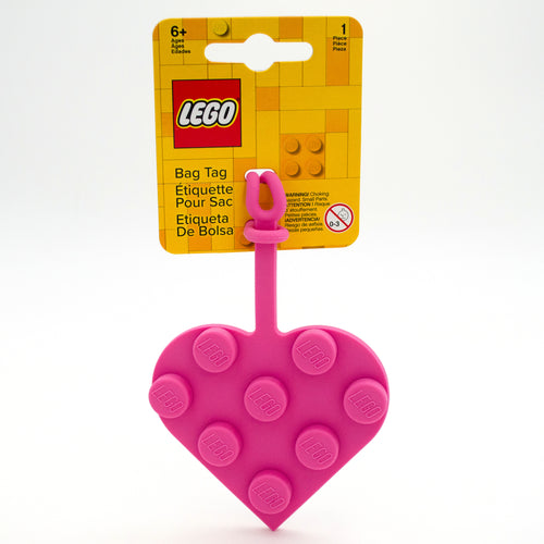 LEGO 2x2 Heart Pink Bag Tag