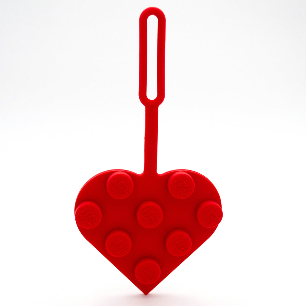 LEGO 2x2 Heart Red Bag Tag