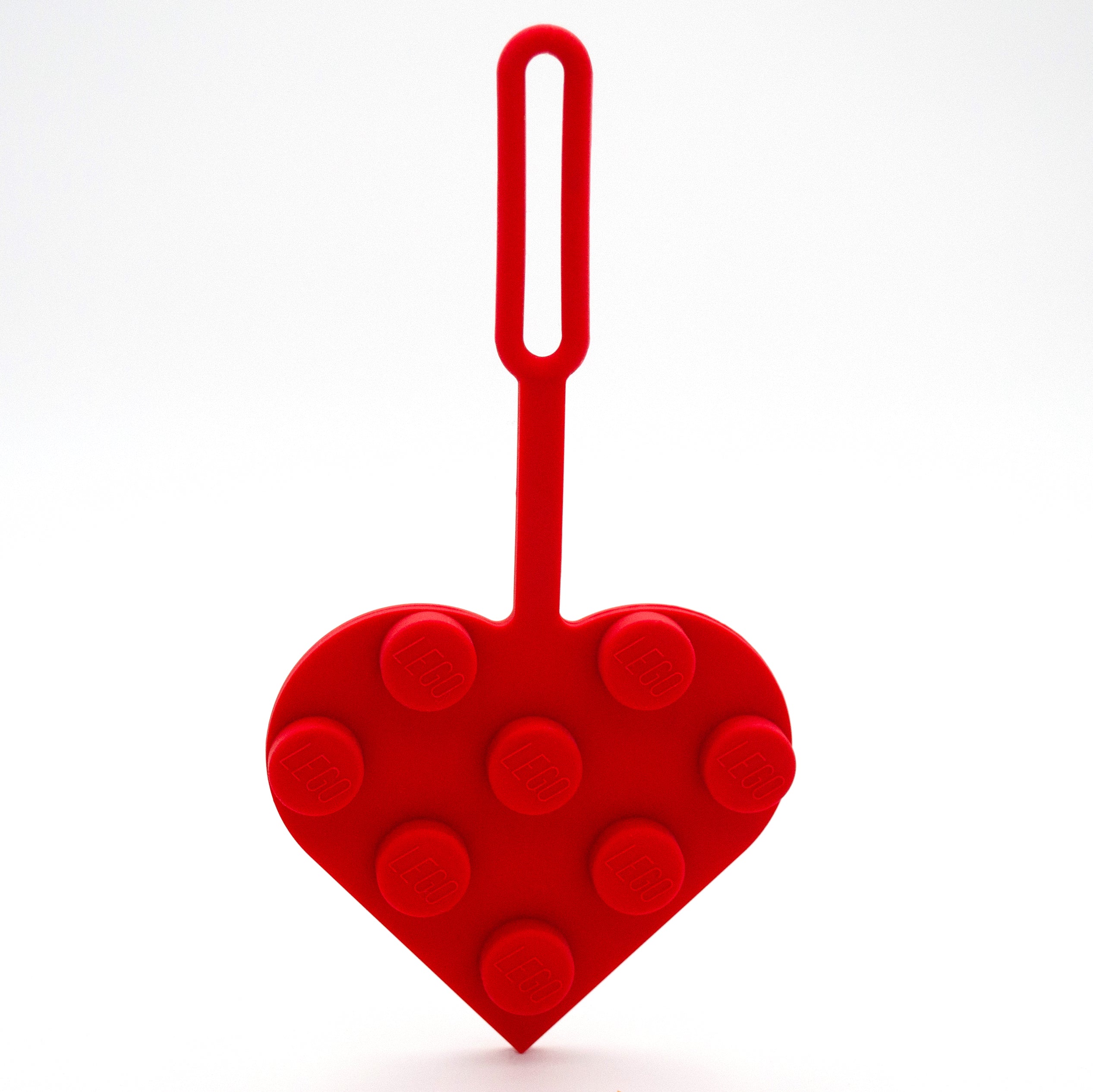 LEGO 2x2 Heart Red Bag Tag