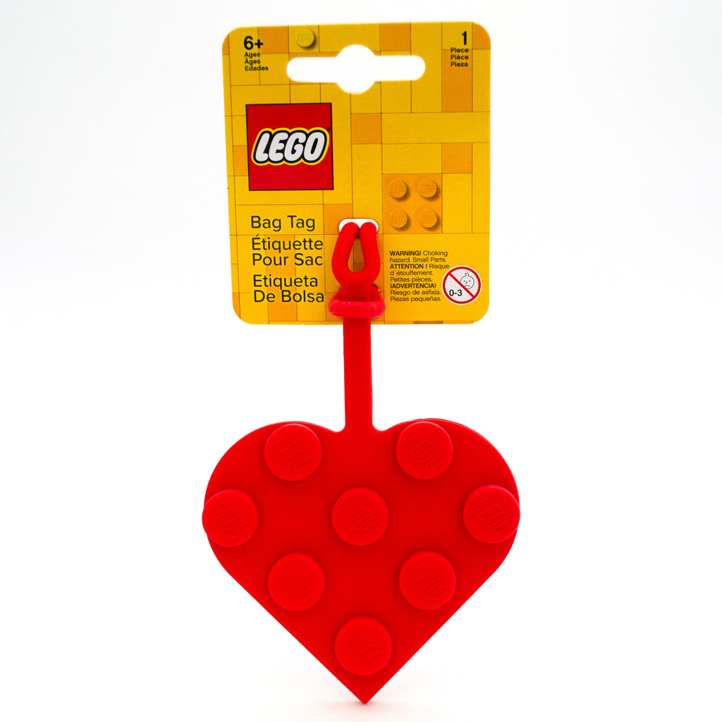 LEGO 2x2 Heart Red Bag Tag