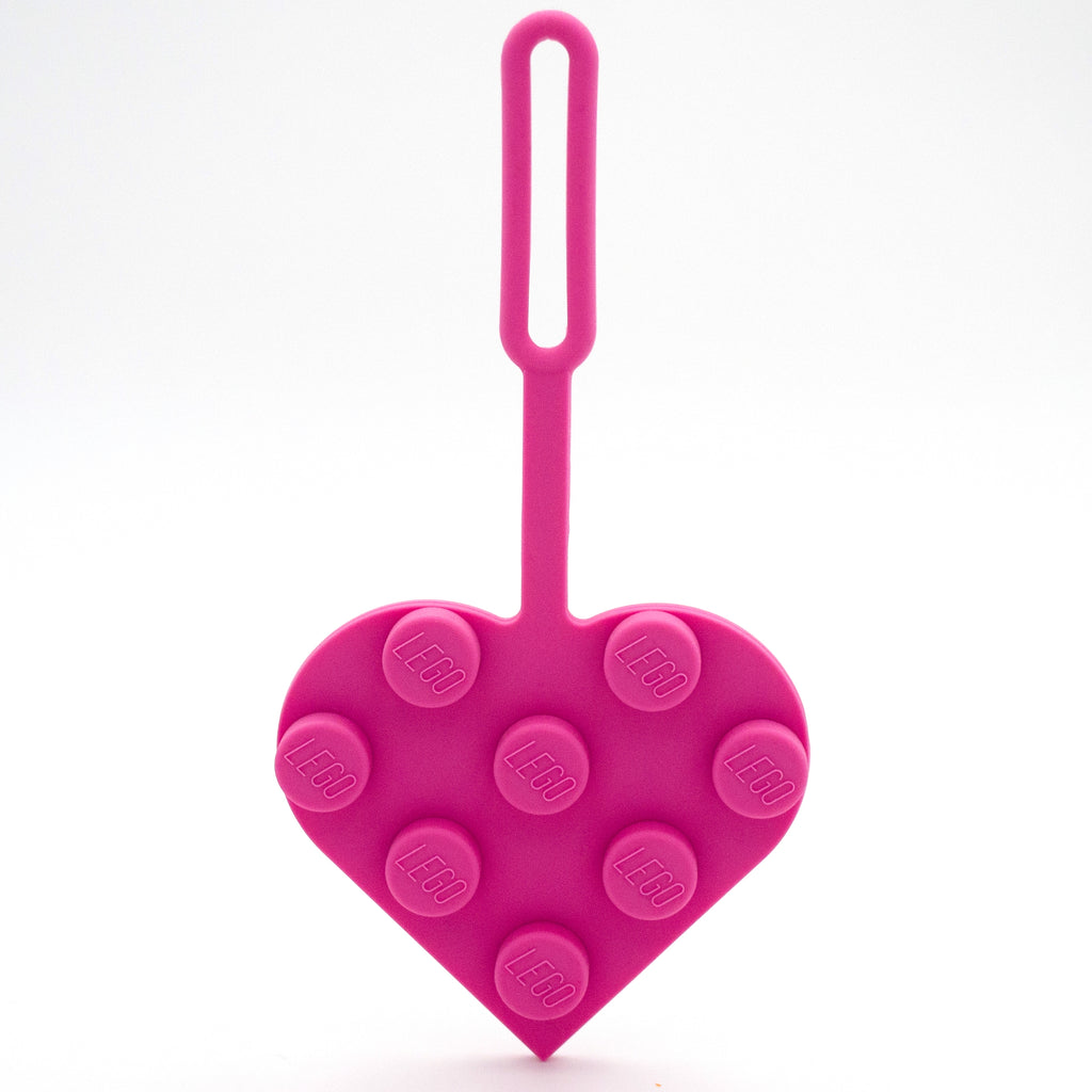 LEGO 2x2 Heart Pink Bag Tag
