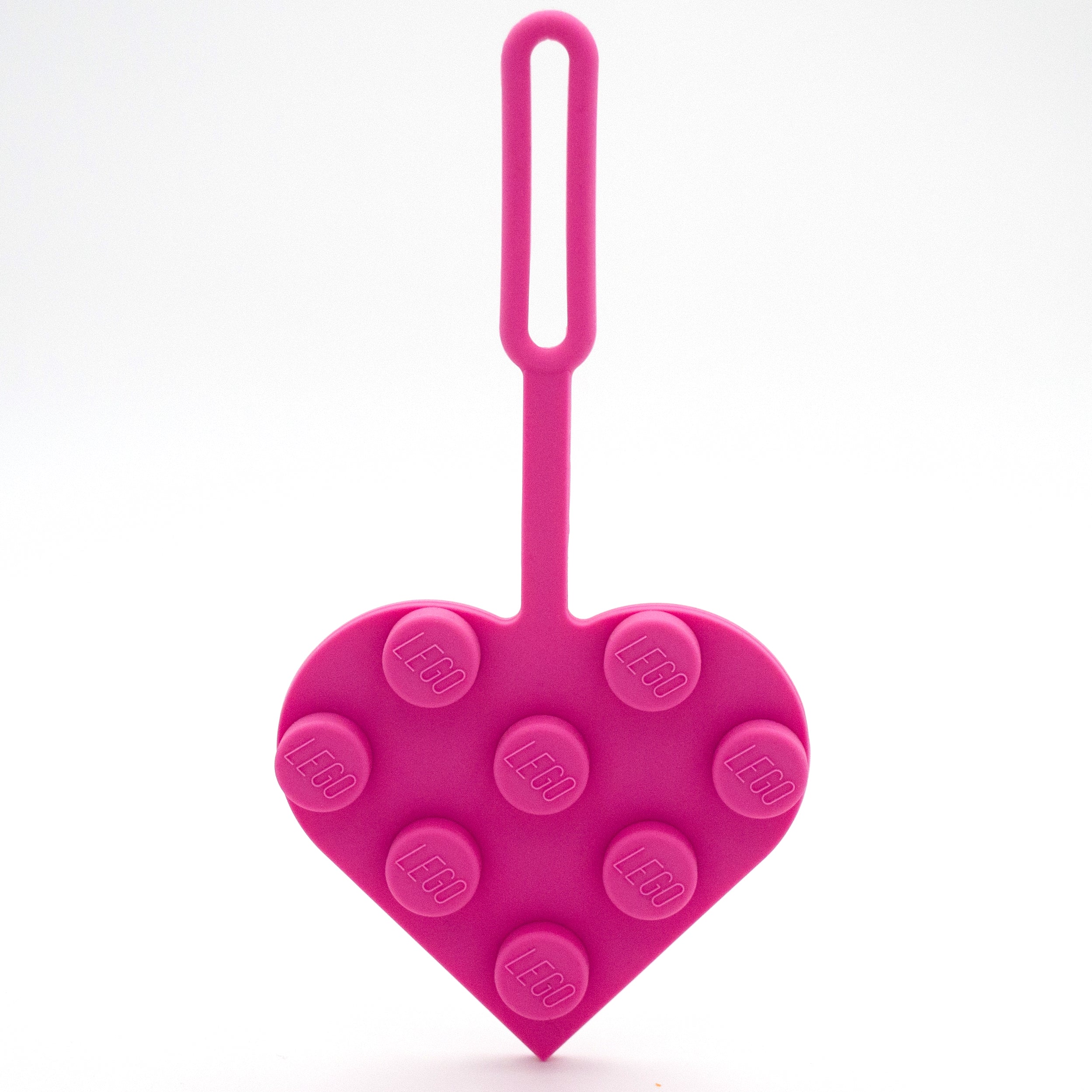LEGO 2x2 Heart Pink Bag Tag
