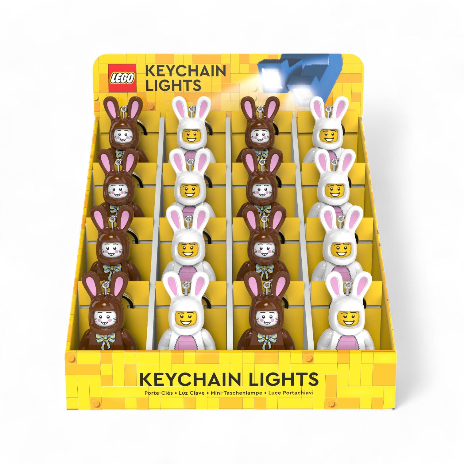 LEGO® Minifigures™ Keychain Light CDU – 16 Piece Easter Assortment