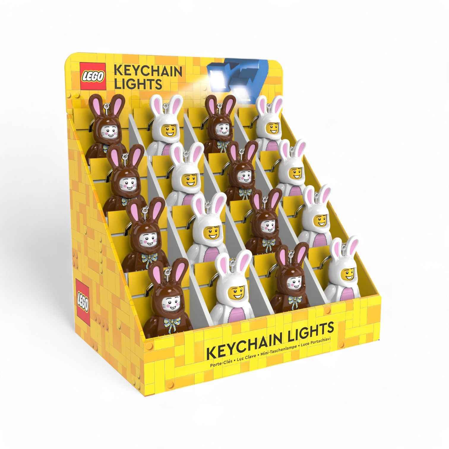 LEGO® Minifigures™ Keychain Light CDU – 16 Piece Easter Assortment