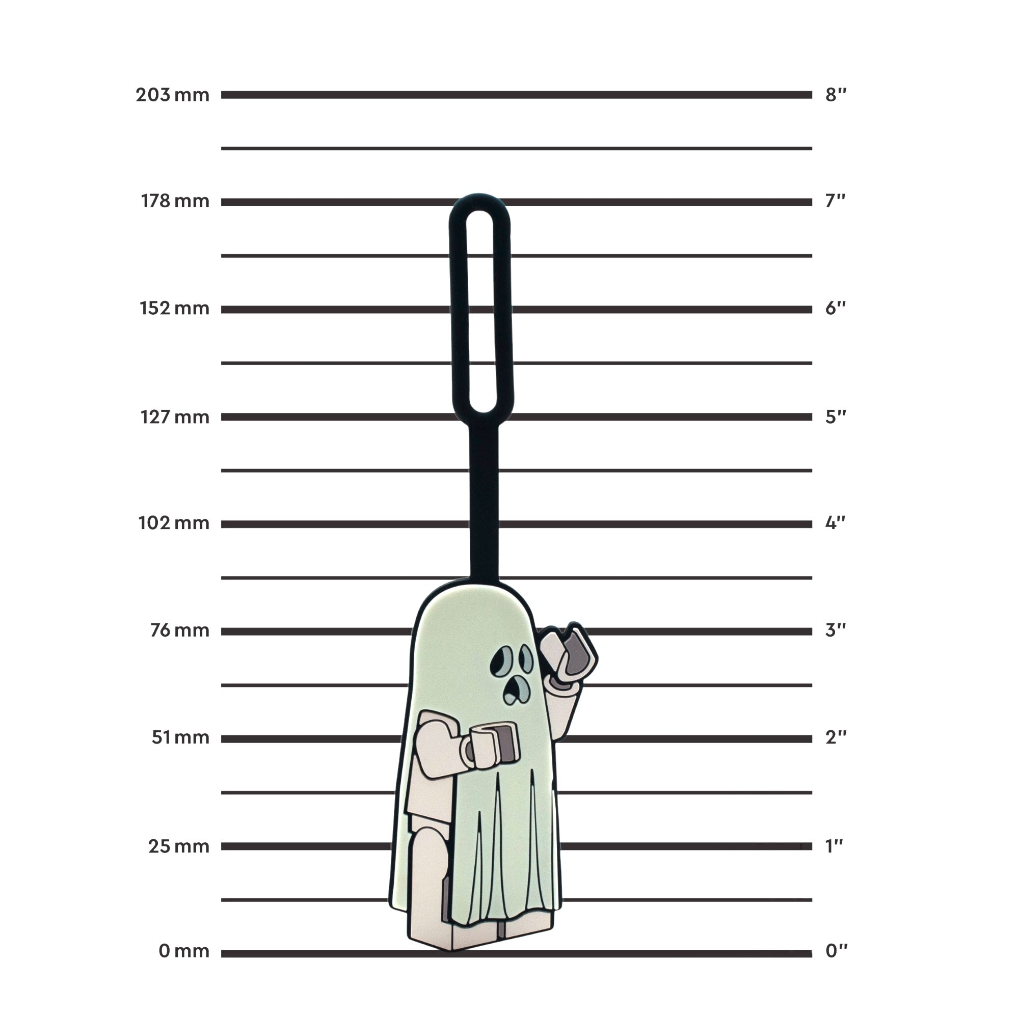 LEGO Glow in the Dark Ghost Bag Tag