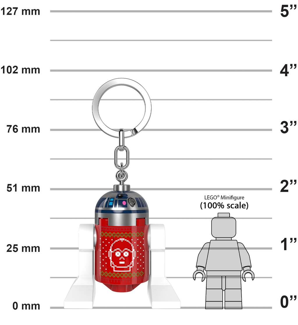 LEGO STAR WARS Keychain Light R2-D2 Holiday