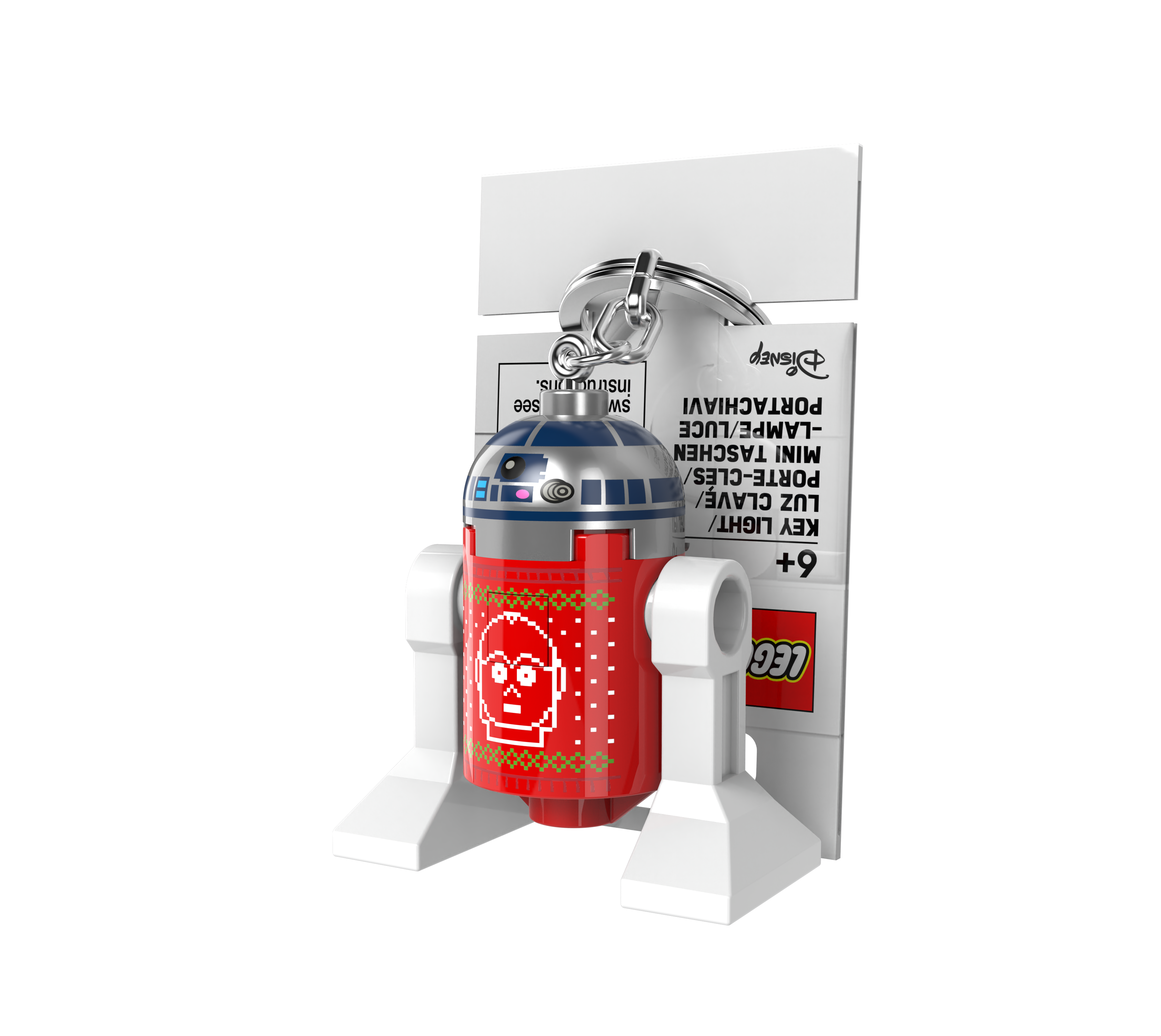 LEGO STAR WARS Keychain Light R2-D2 Holiday
