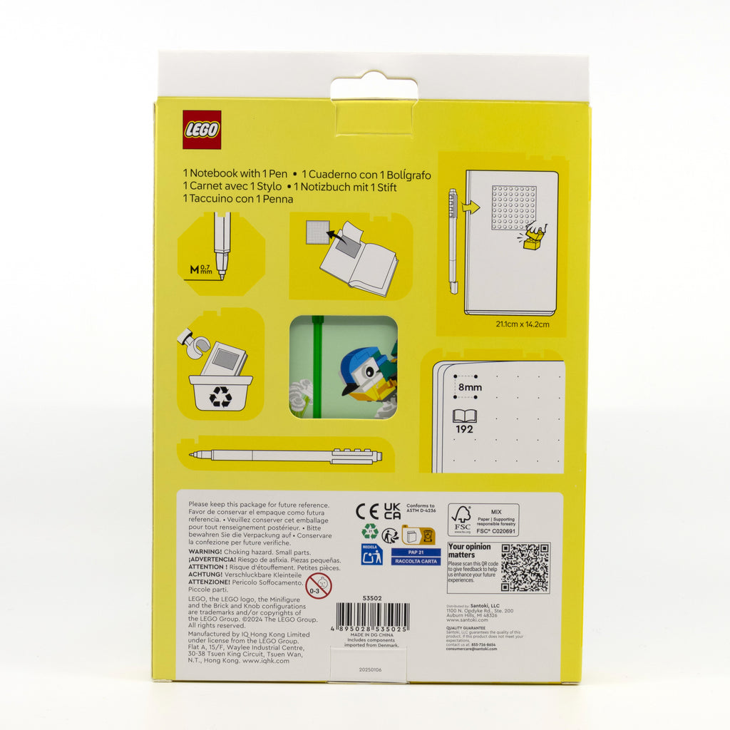 LEGO Notebook & Gel Pen Reclaim & Recyclable - Botanicals