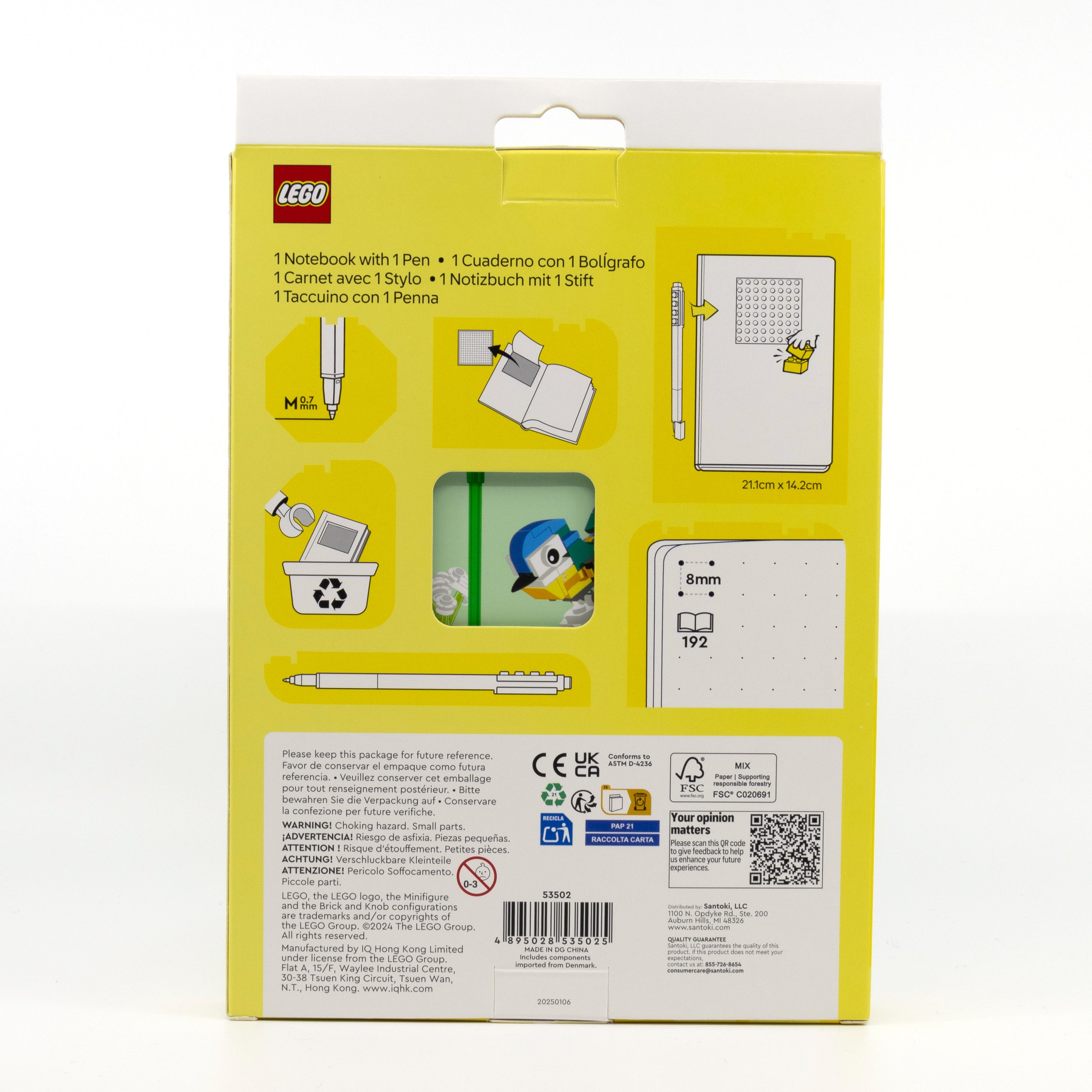 LEGO Notebook & Gel Pen Reclaim & Recyclable - Botanicals