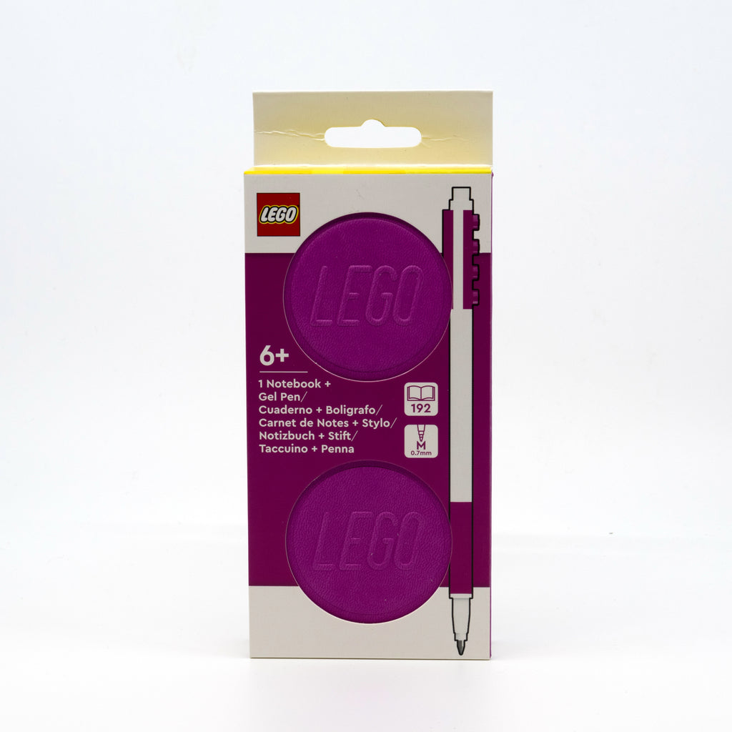 LEGO 1x2 ICONIC LOCKING NOTEBOOK WITH GEL PEN - VIOLET