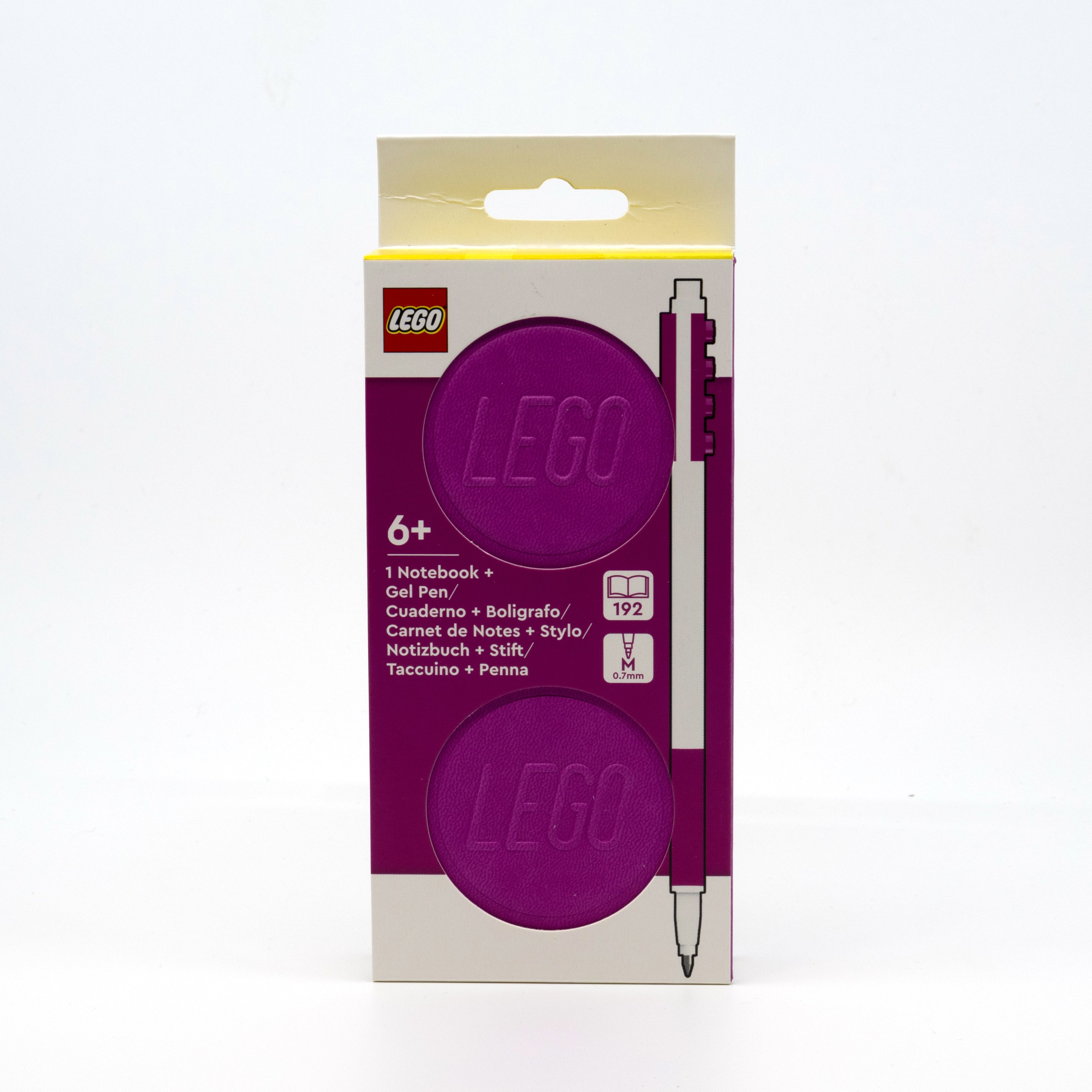 LEGO 1x2 ICONIC LOCKING NOTEBOOK WITH GEL PEN - VIOLET