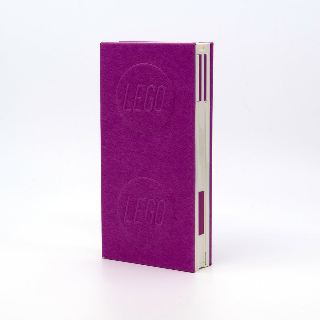 LEGO 1x2 ICONIC LOCKING NOTEBOOK WITH GEL PEN - VIOLET