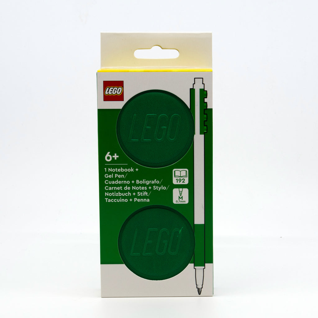 LEGO 1x2 ICONIC LOCKING NOTEBOOK WITH GEL PEN - GREEN