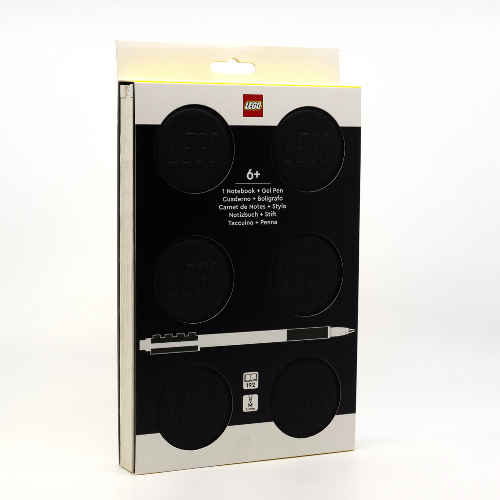 LEGO 2x3 ICONIC LOCKING NOTEBOOK WITH GEL PEN - BLACK