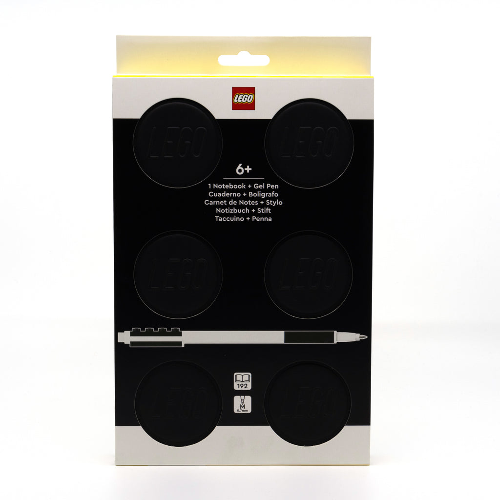 LEGO 2x3 ICONIC LOCKING NOTEBOOK WITH GEL PEN - BLACK