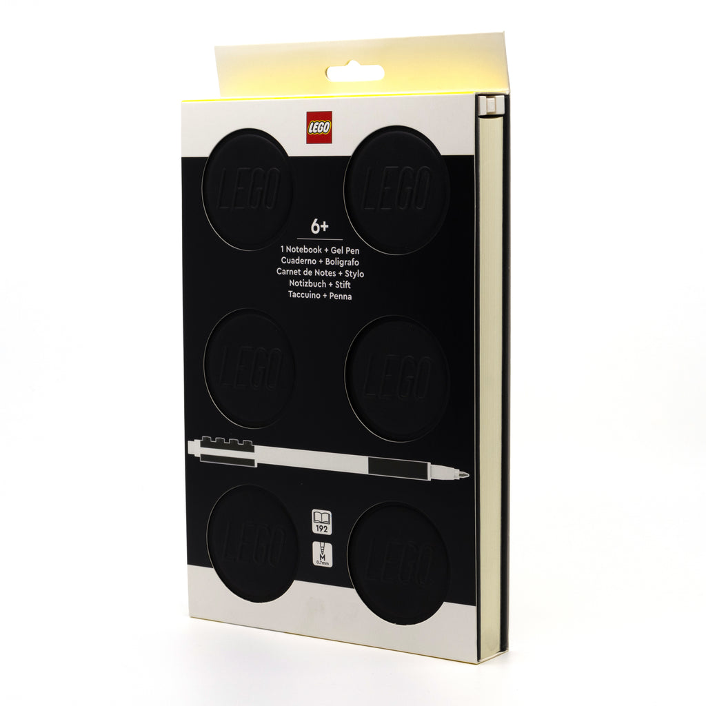 LEGO 2x3 ICONIC LOCKING NOTEBOOK WITH GEL PEN - BLACK