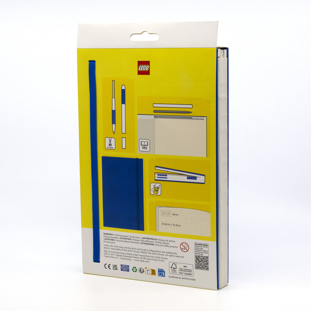 LEGO 2x3 ICONIC LOCKING NOTEBOOK WITH GEL PEN - BLUE