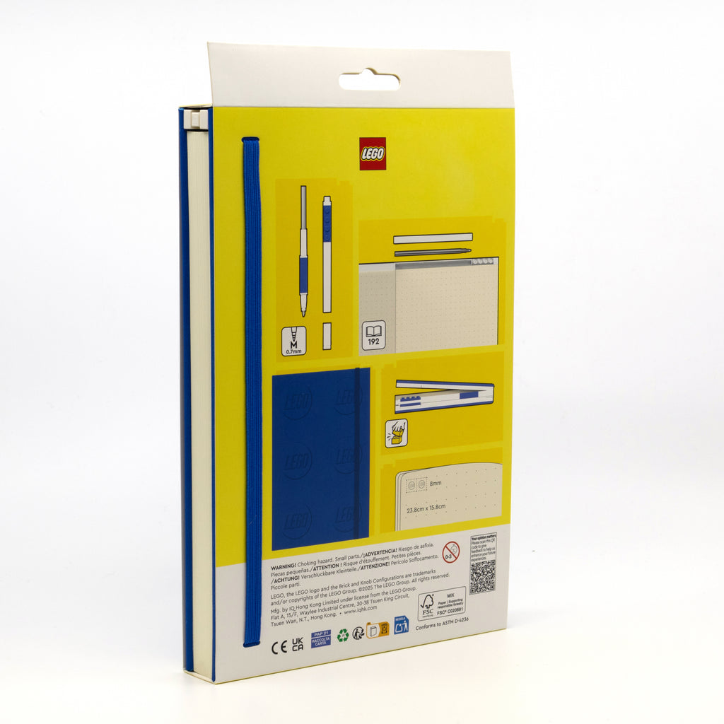 LEGO 2x3 ICONIC LOCKING NOTEBOOK WITH GEL PEN - BLUE