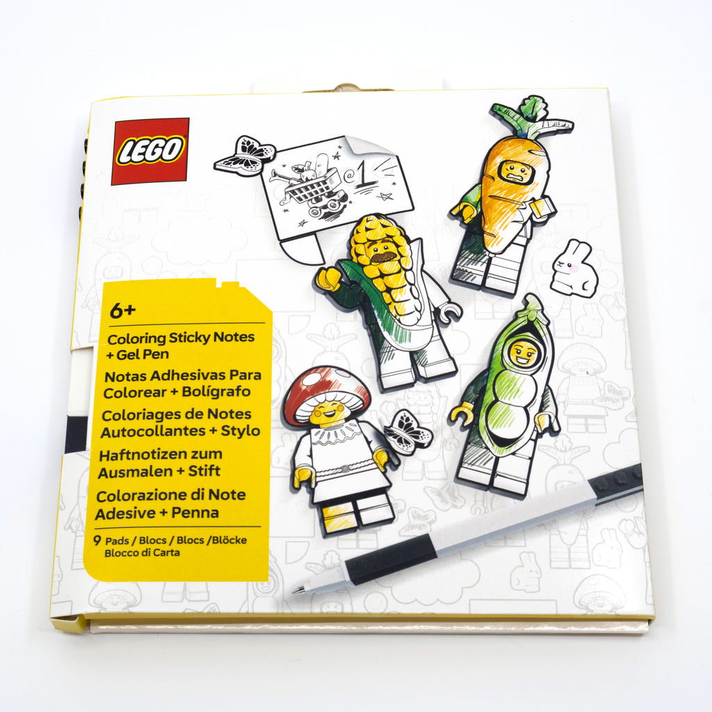 LEGO Minifigures Coloring Sticky Notes with Gel Pen Farmers Market