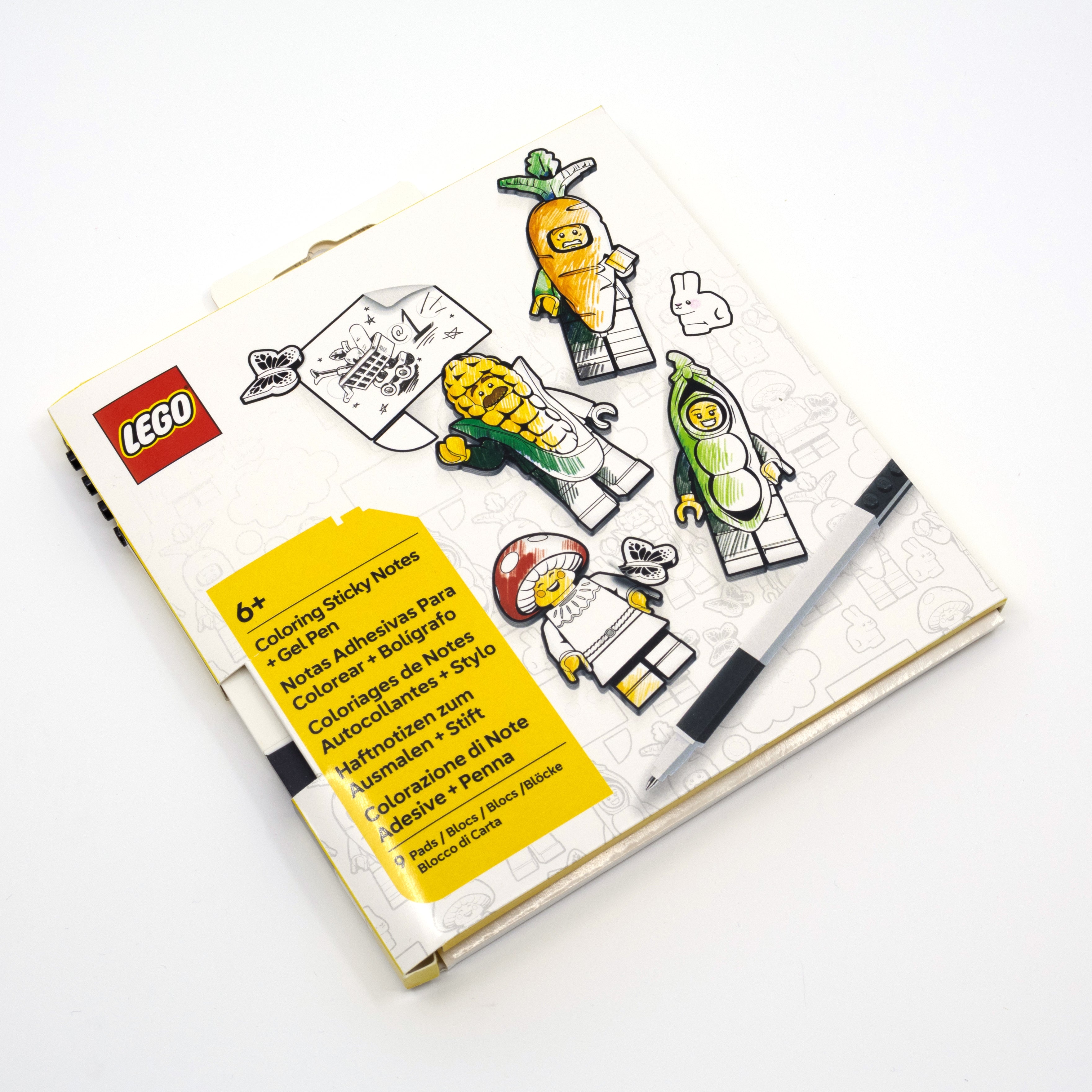 LEGO Minifigures Coloring Sticky Notes with Gel Pen Farmers Market