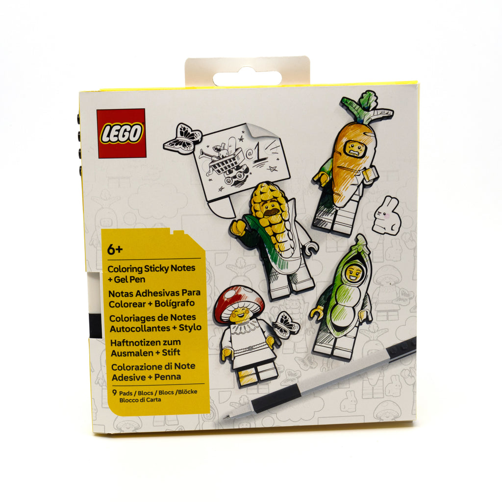 LEGO Minifigures Coloring Sticky Notes with Gel Pen Farmers Market