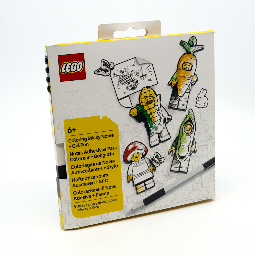 LEGO Minifigures Coloring Sticky Notes with Gel Pen Farmers Market