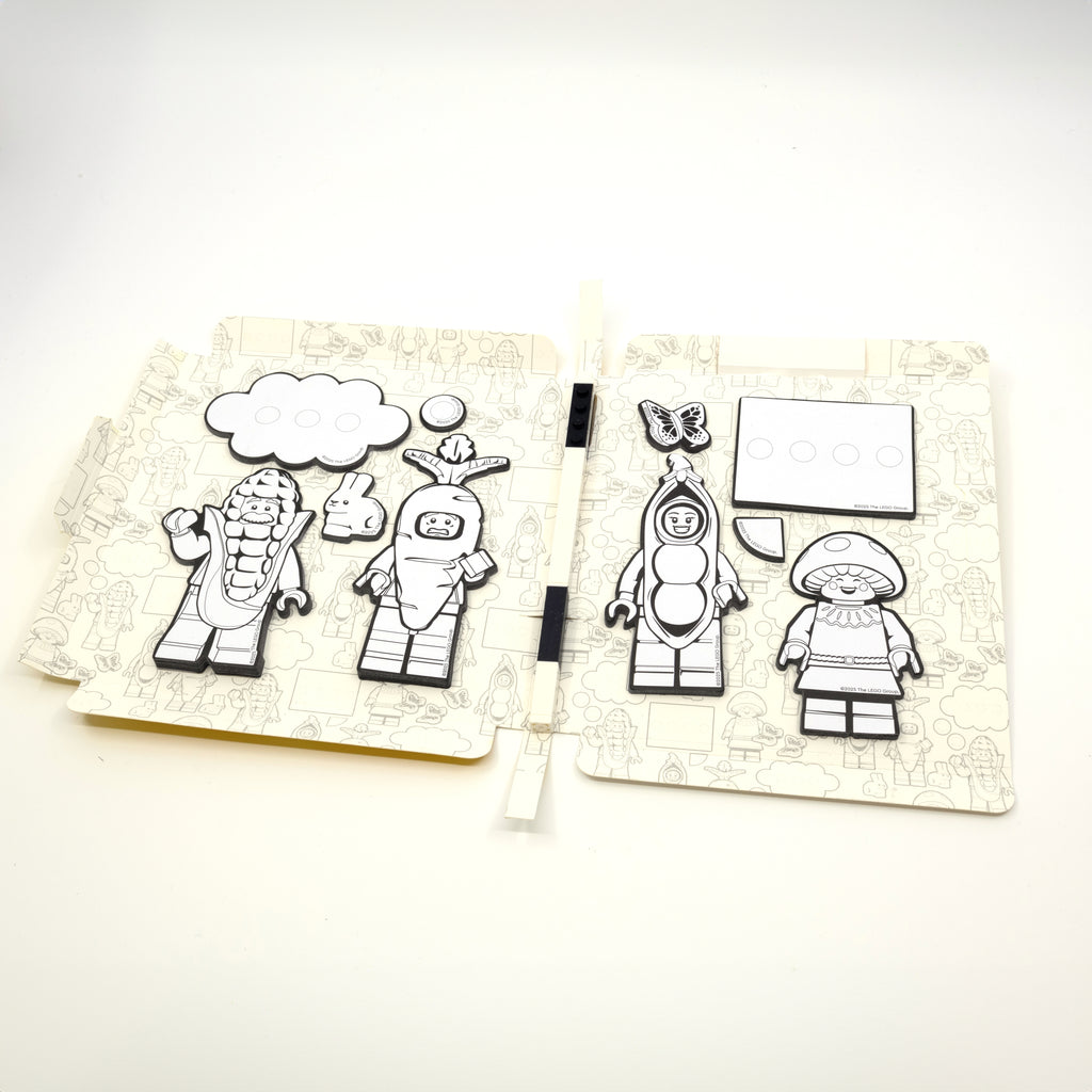LEGO Minifigures Coloring Sticky Notes with Gel Pen Farmers Market