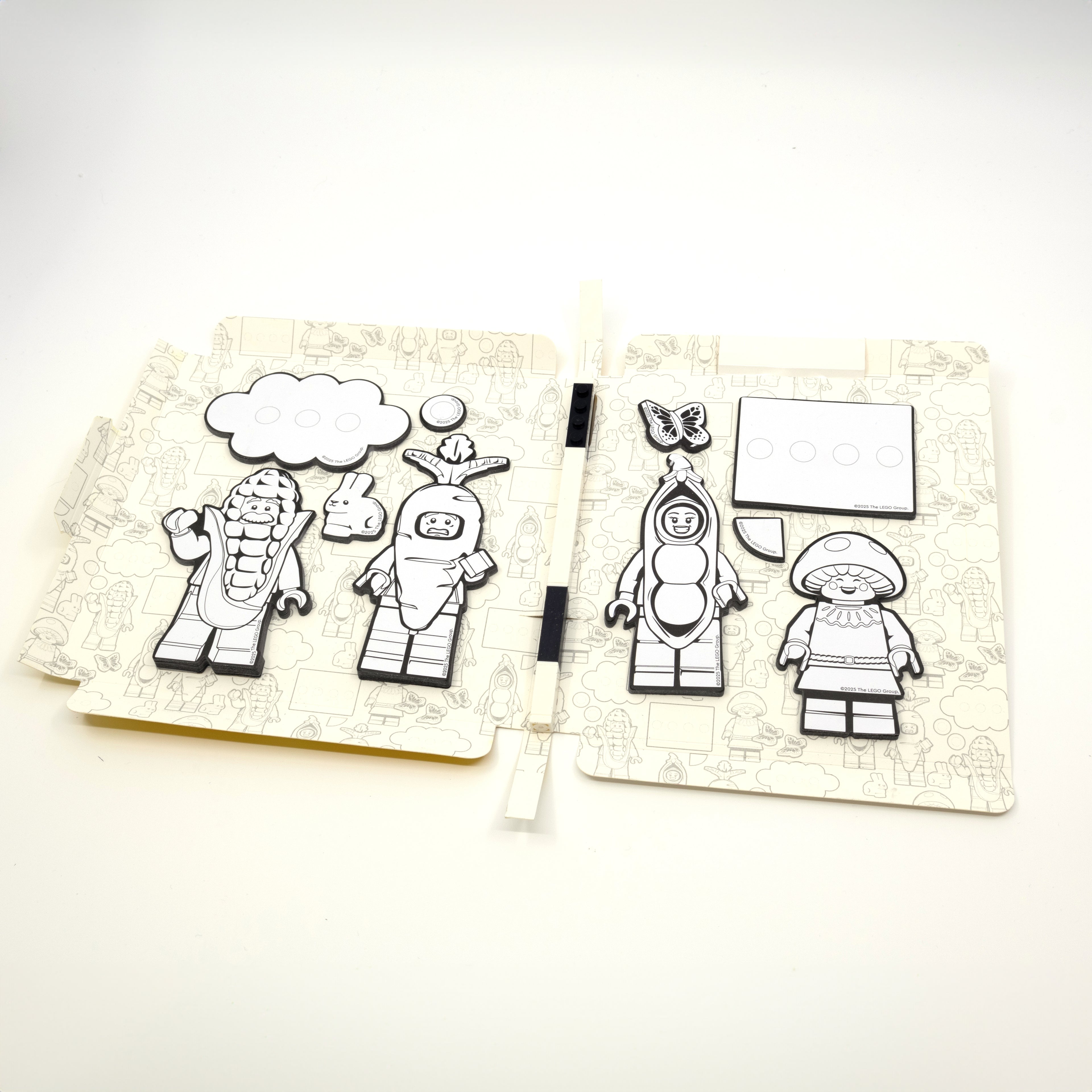 LEGO Minifigures Coloring Sticky Notes with Gel Pen Farmers Market