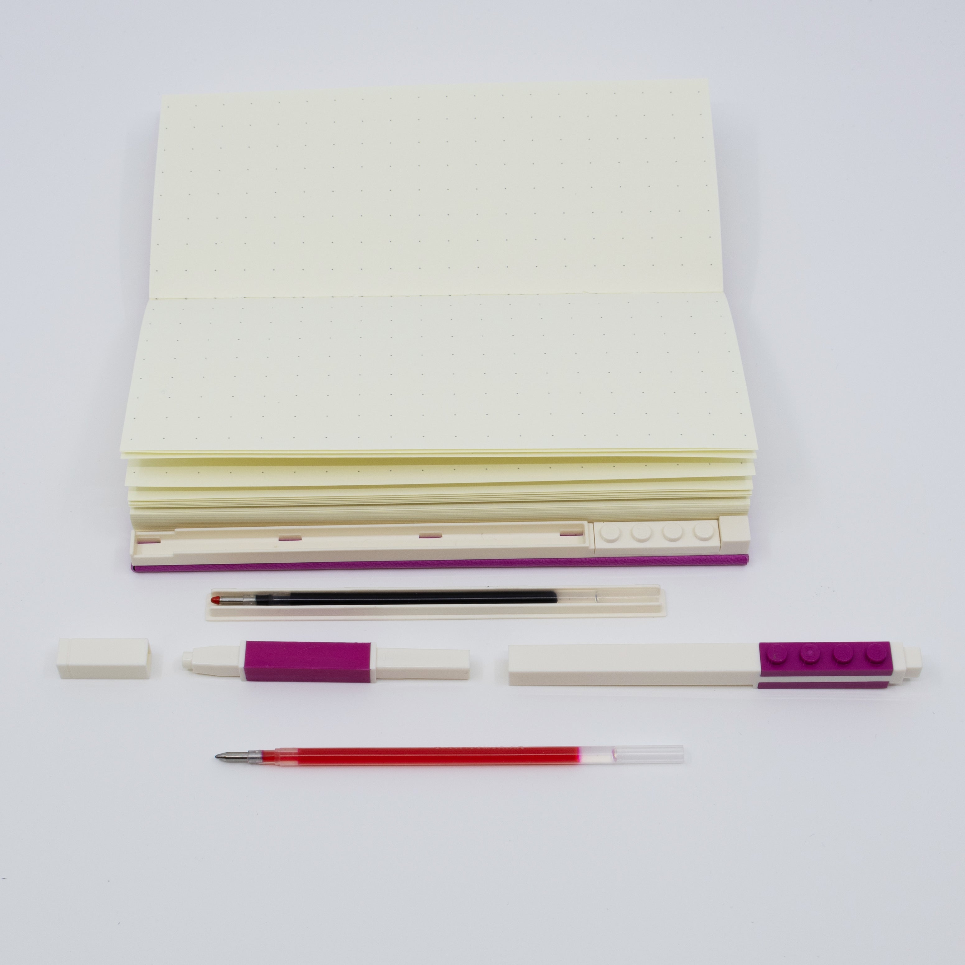 LEGO 1x2 ICONIC LOCKING NOTEBOOK WITH GEL PEN - VIOLET