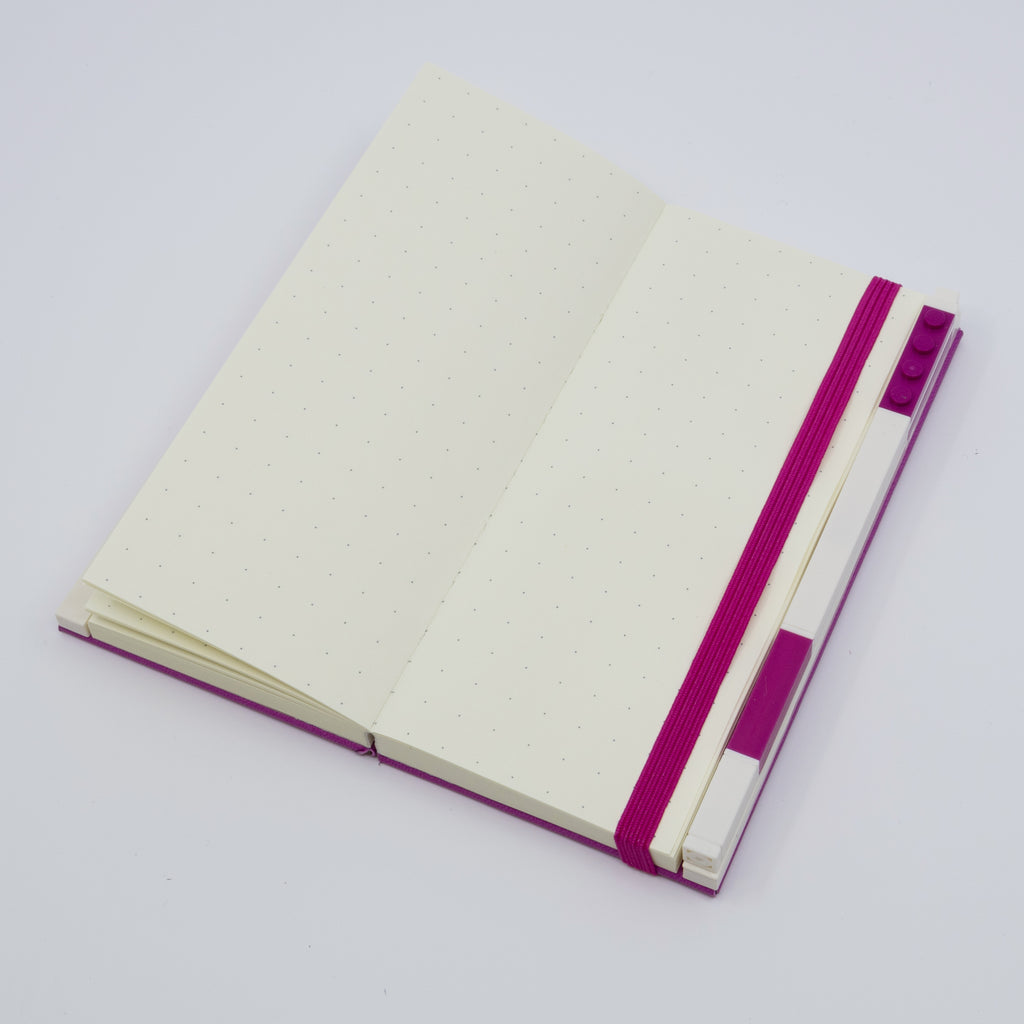 LEGO 1x2 ICONIC LOCKING NOTEBOOK WITH GEL PEN - VIOLET