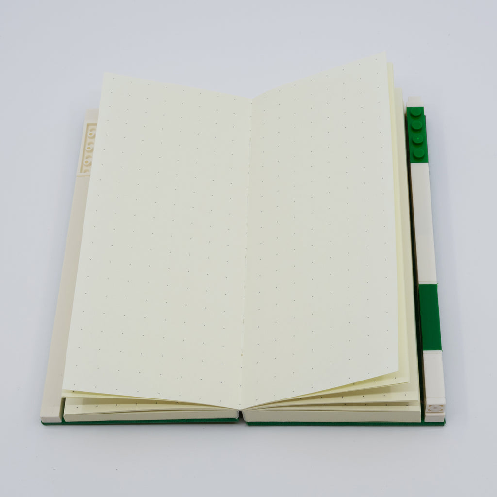 LEGO 1x2 ICONIC LOCKING NOTEBOOK WITH GEL PEN - GREEN