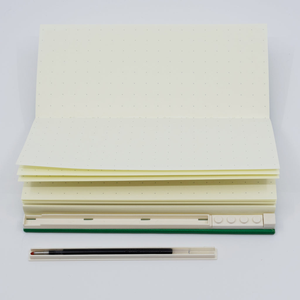 LEGO 1x2 ICONIC LOCKING NOTEBOOK WITH GEL PEN - GREEN