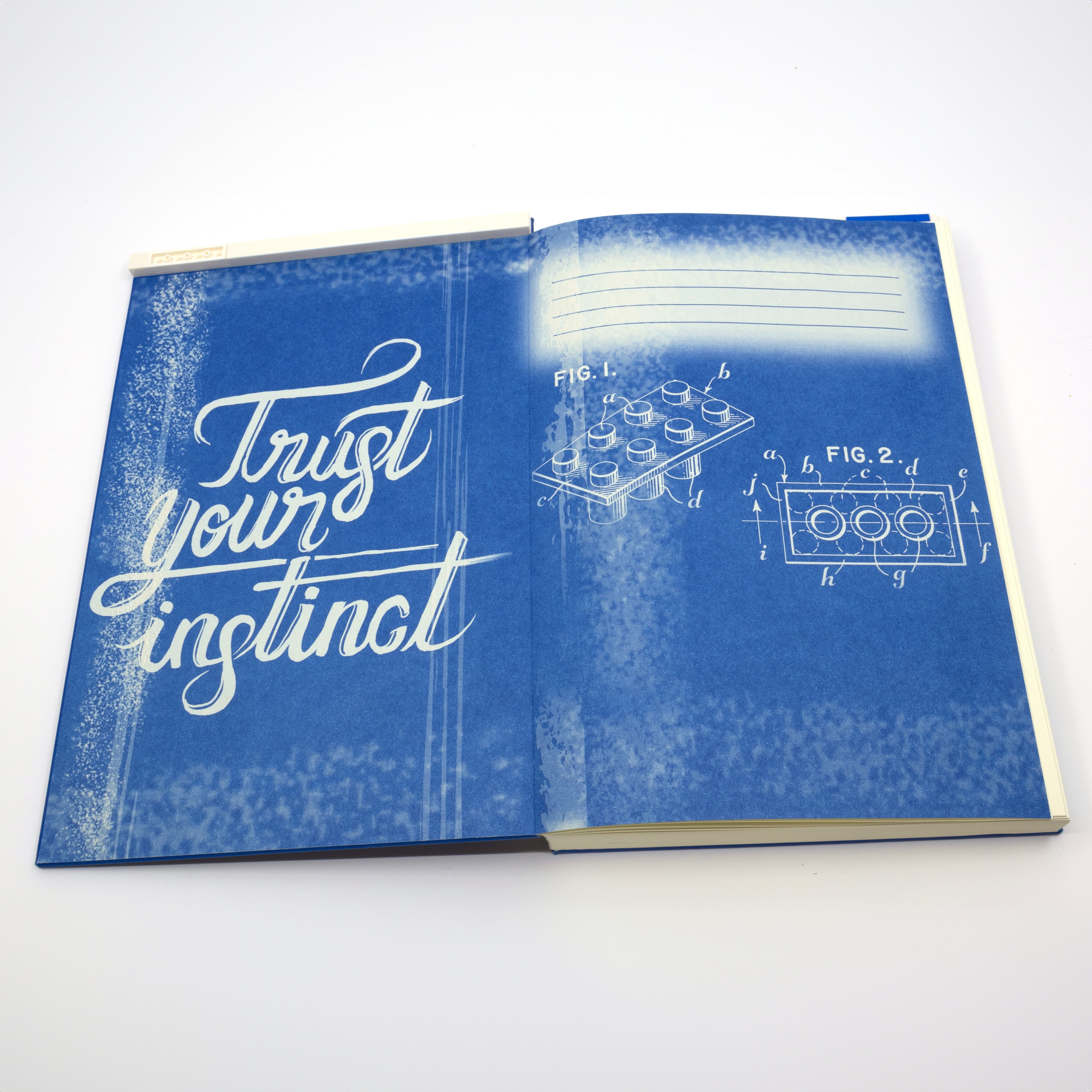 LEGO 2x3 ICONIC LOCKING NOTEBOOK WITH GEL PEN - BLUE