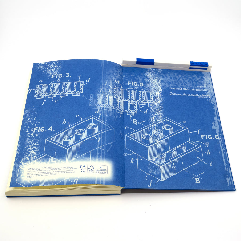 LEGO 2x3 ICONIC LOCKING NOTEBOOK WITH GEL PEN - BLUE