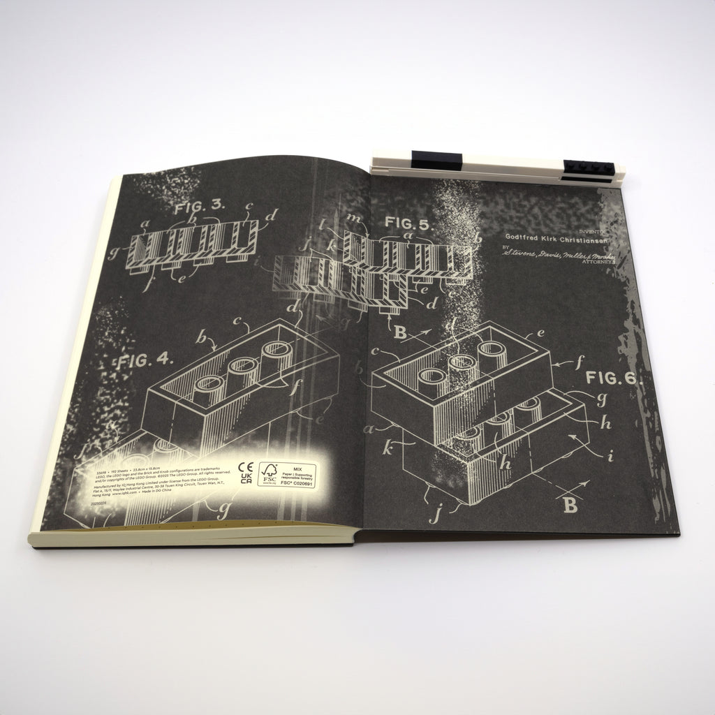LEGO 2x3 ICONIC LOCKING NOTEBOOK WITH GEL PEN - BLACK