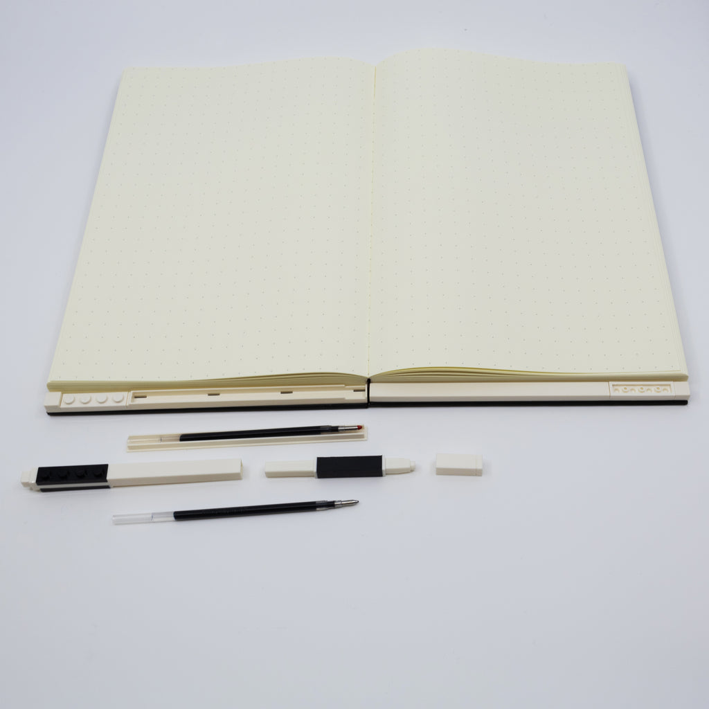 LEGO 2x3 ICONIC LOCKING NOTEBOOK WITH GEL PEN - BLACK