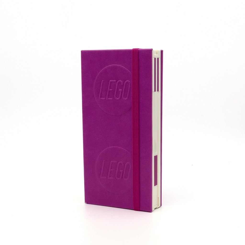 LEGO 1x2 ICONIC LOCKING NOTEBOOK WITH GEL PEN - VIOLET