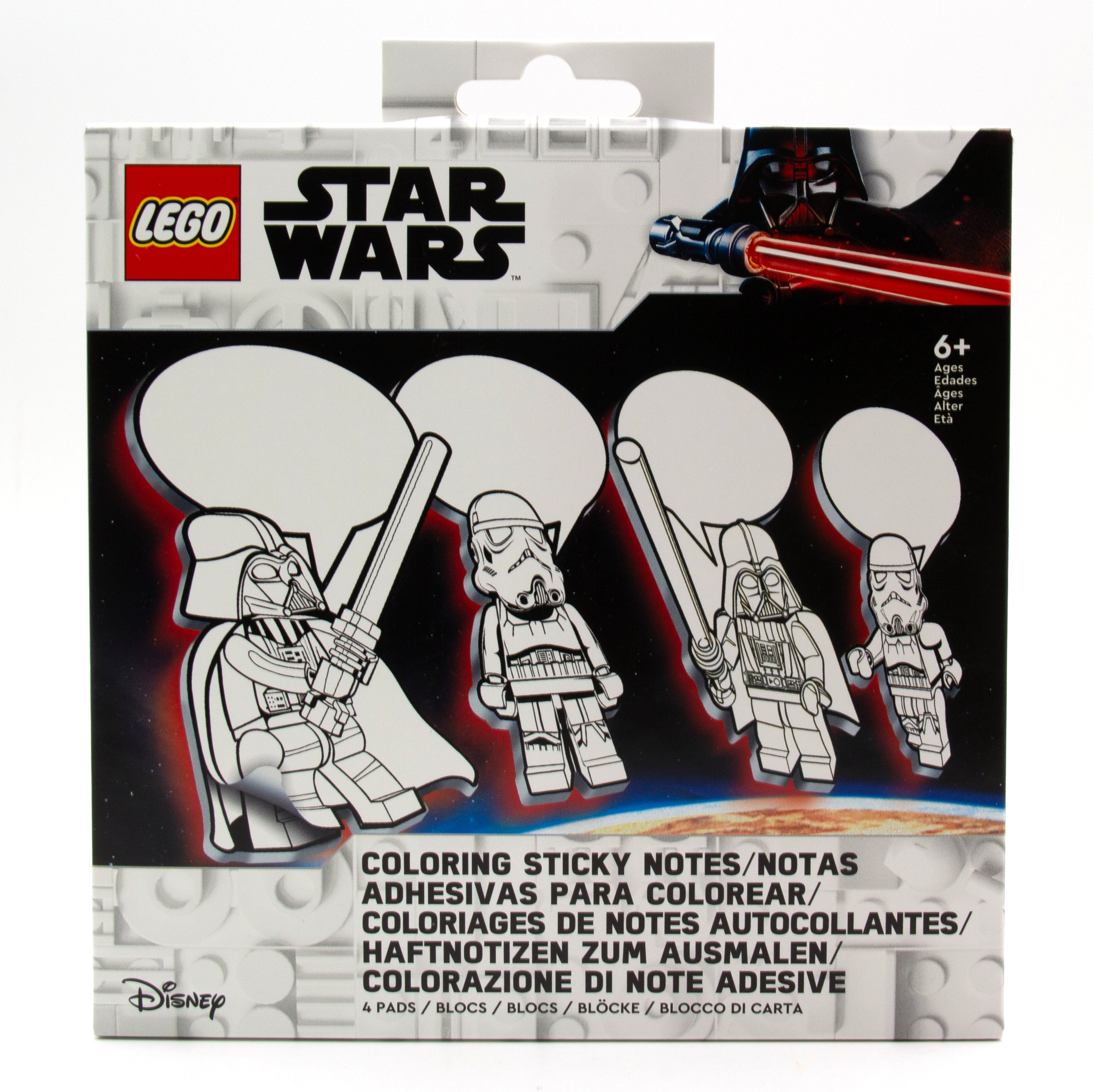 LEGO Star Wars Coloring Sticky Notes Darth Vader