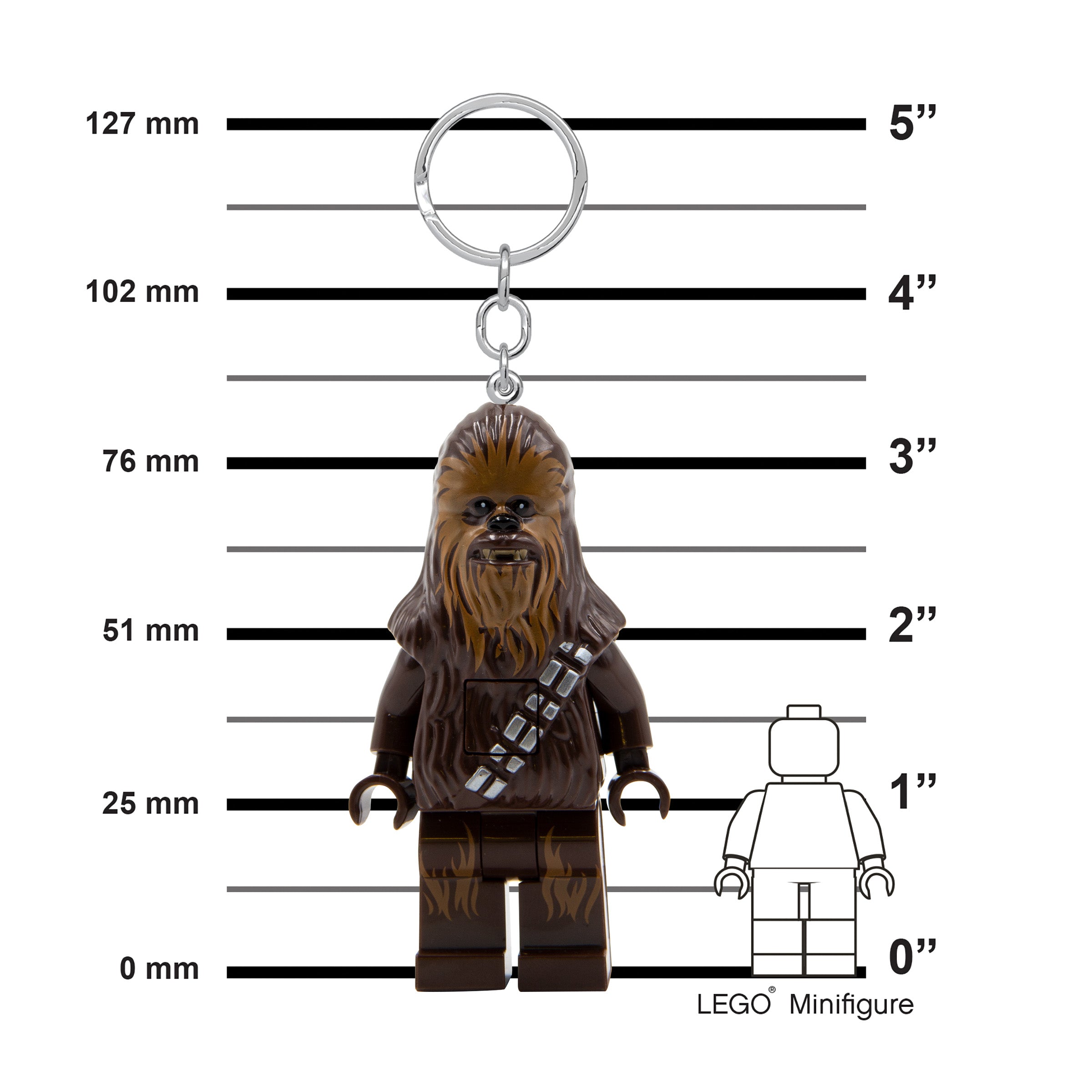 LEGO STAR WARS CHEWBACCA  KEYCHAIN LIGHT ON HANG TAG