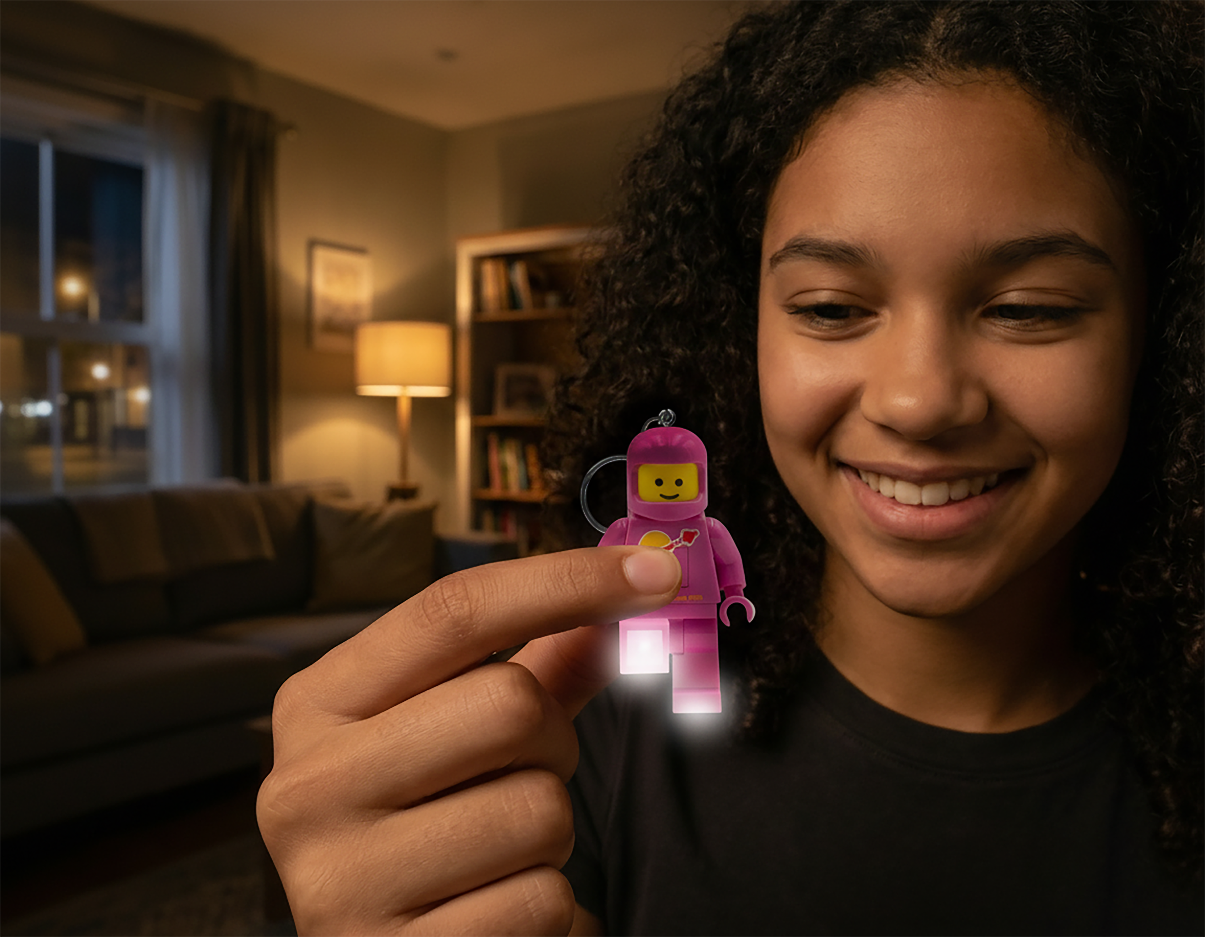 LEGO Spaceman Keychain Light- Pink (SP Pkg)