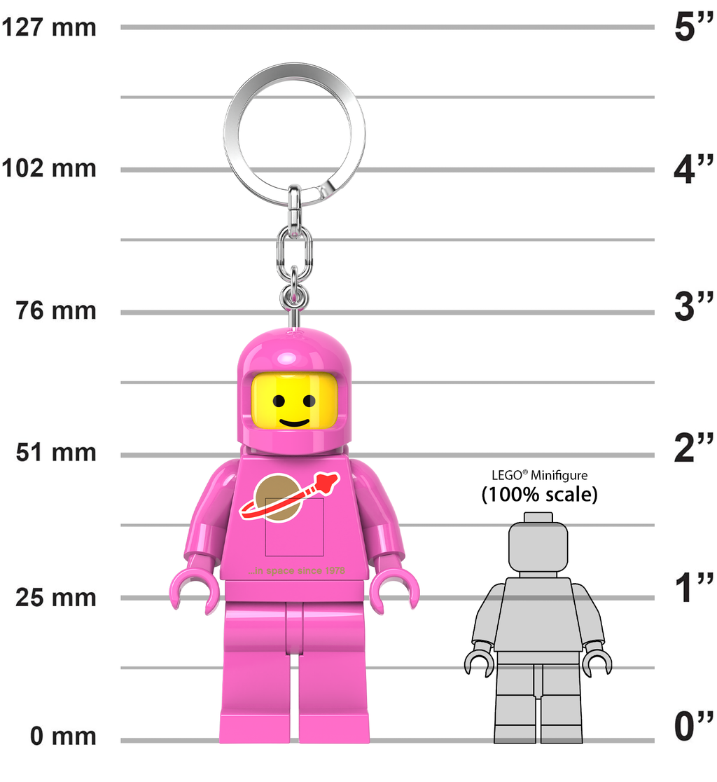 LEGO Spaceman Keychain Light- Pink (SP Pkg)
