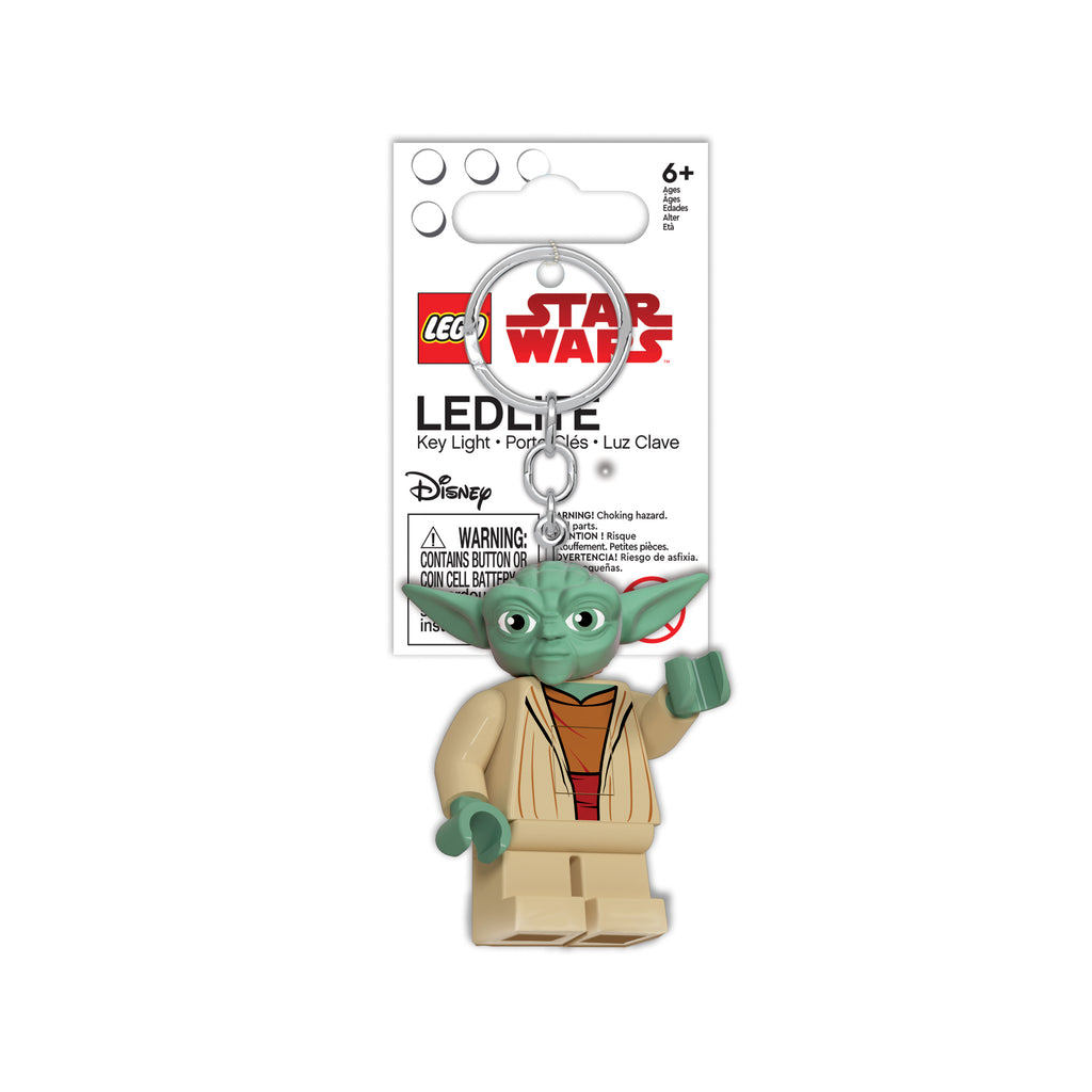 LEGO STAR WARS YODA KEYCHAIN LIGHT ON HANG TAG - KE11H