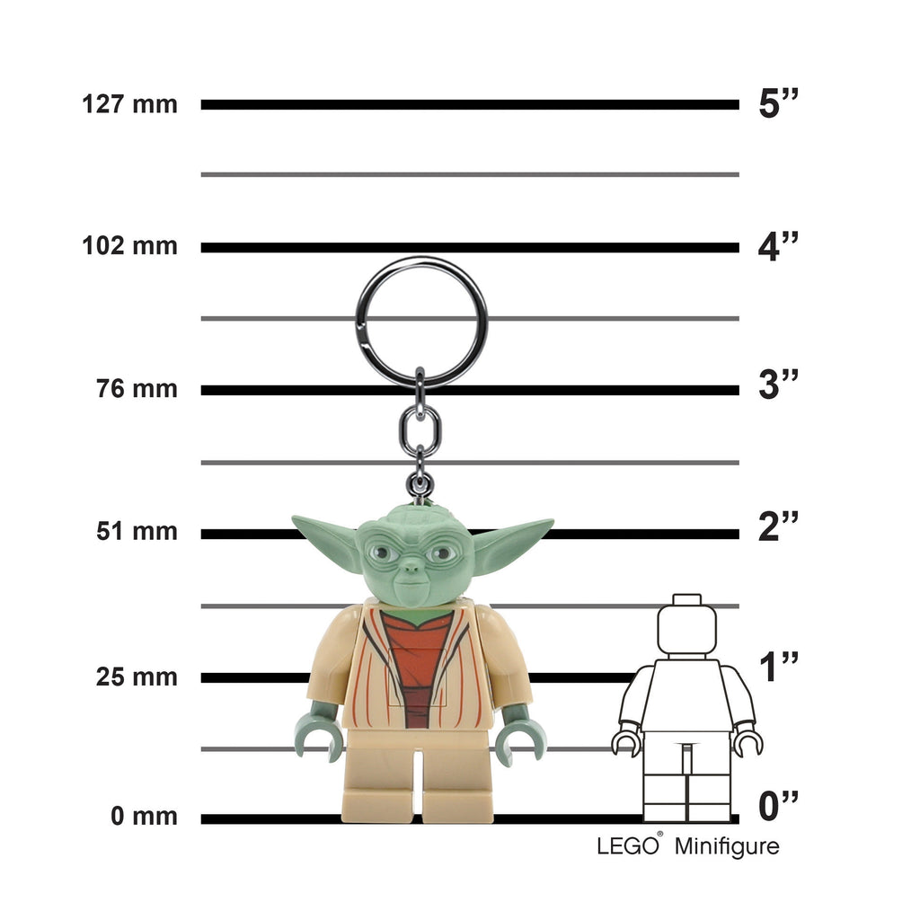 LEGO STAR WARS YODA KEYCHAIN LIGHT ON HANG TAG - KE11H
