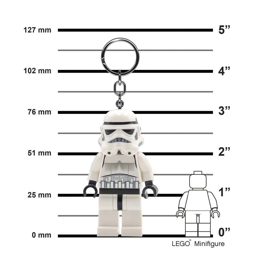 LEGO STAR WARS STORMTROOPER KEYCHAIN LIGHT ON HANG TAG