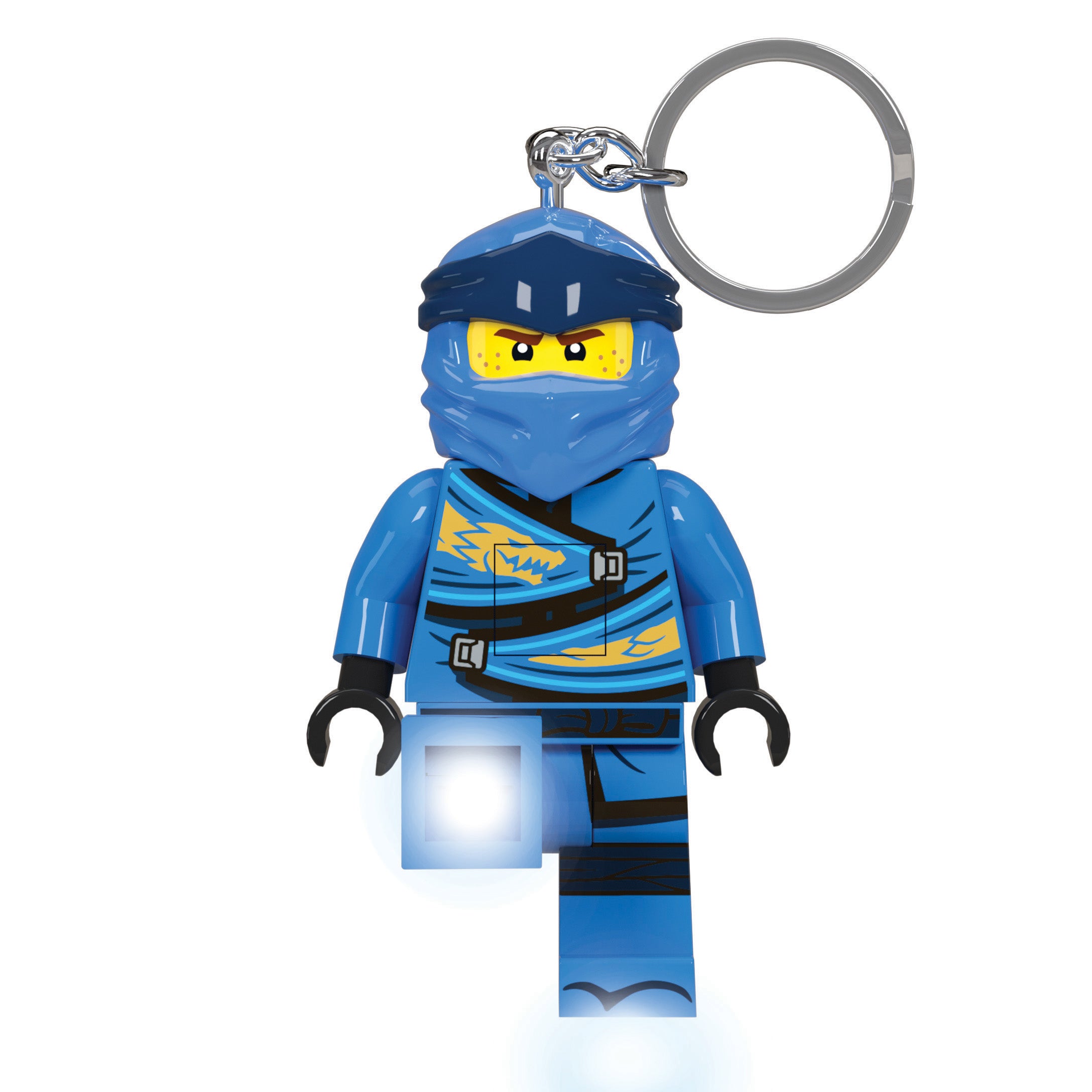 LEGO NINJAGO LEGACY JAY KEYCHAIN LIGHT ON HANG TAG