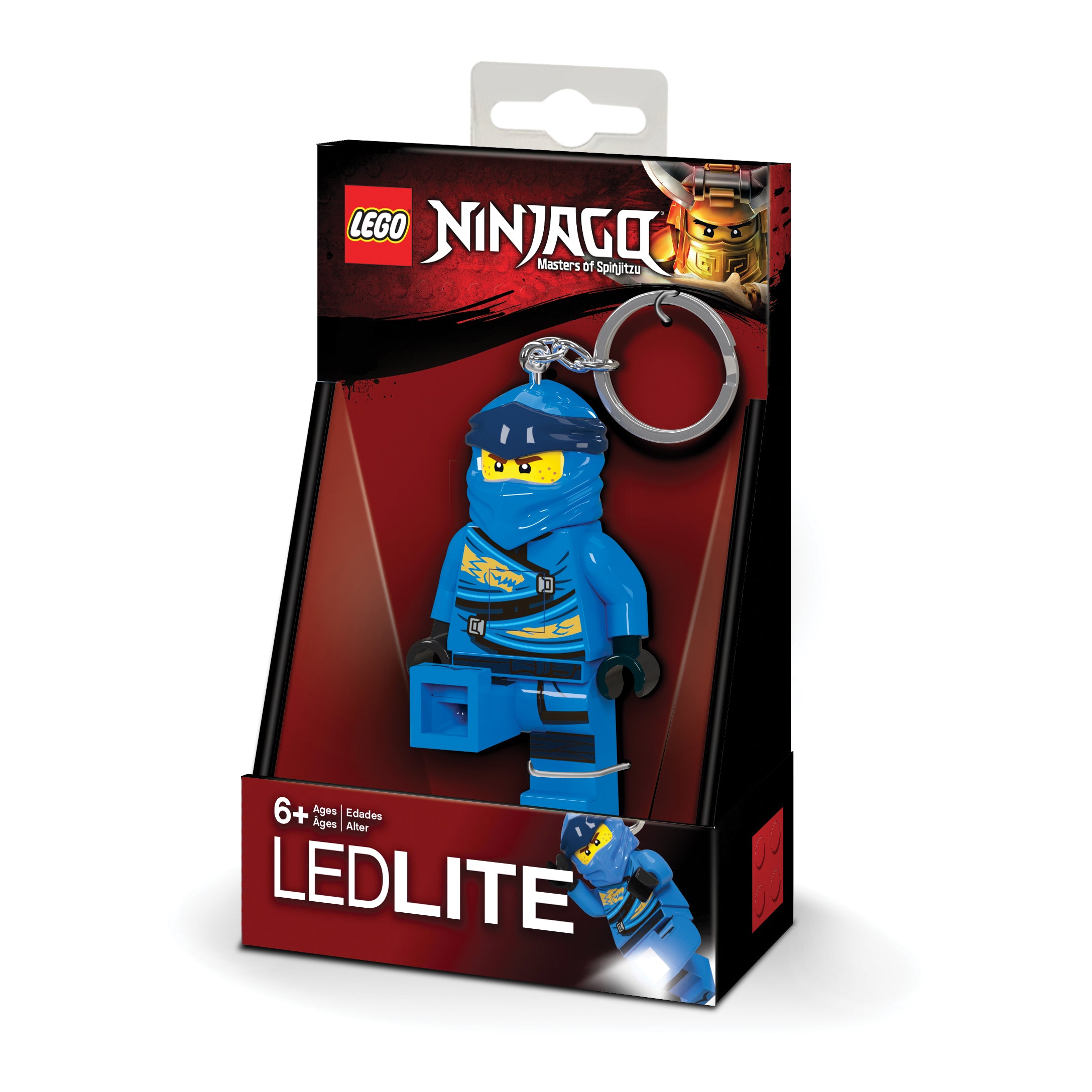 LEGO NINJAGO LEGACY JAY KEYCHAIN LIGHT ON HANG TAG